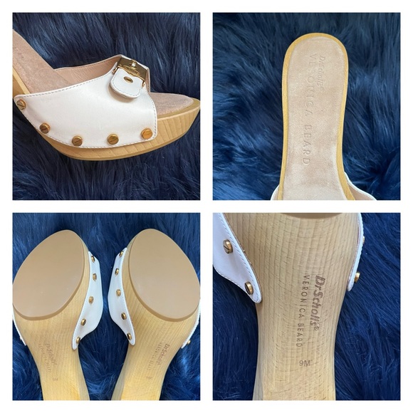 ❤️SOLD❤️ New! VERONICA BEARD x DR. SCHOLL'S Lolli Leather Platform Clogs Sandals - Picture 16 of 16